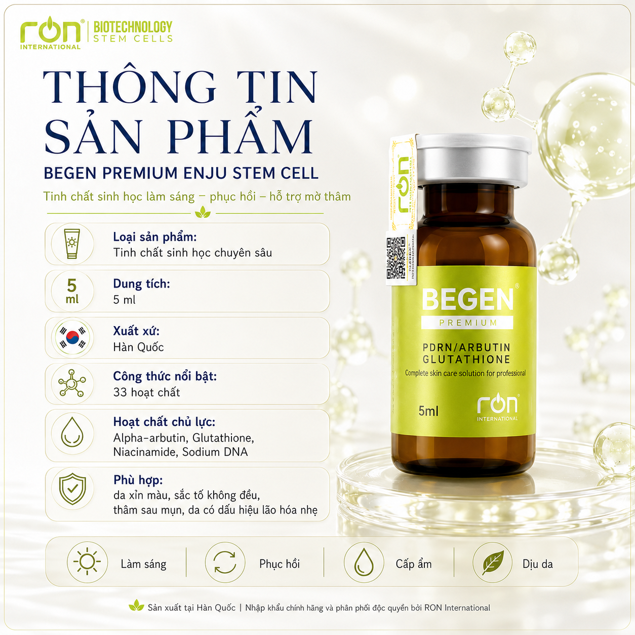 Tế Bào Gốc DNA Cá Hồi/ ENJU STEM CEL DNA 5ml/lọ